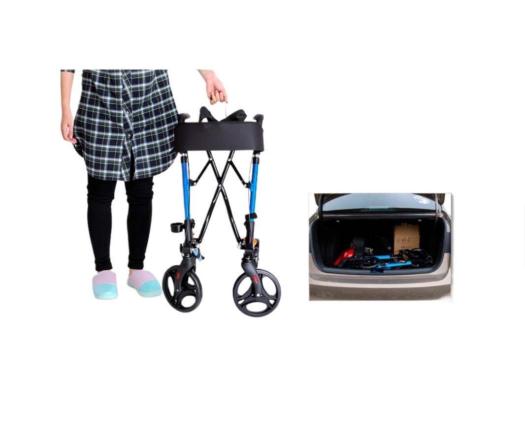 Andador Burrito Plegable Con Asiento 4 Ruedas-3