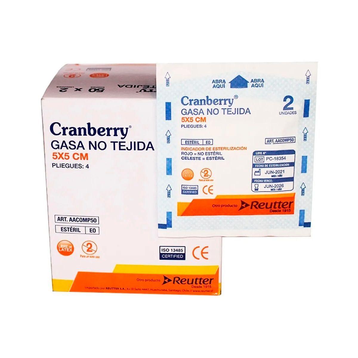 Gasa Estéril No Tejida, Tamaño 5x5 Cm 1 Caja De 50 Sobres-1