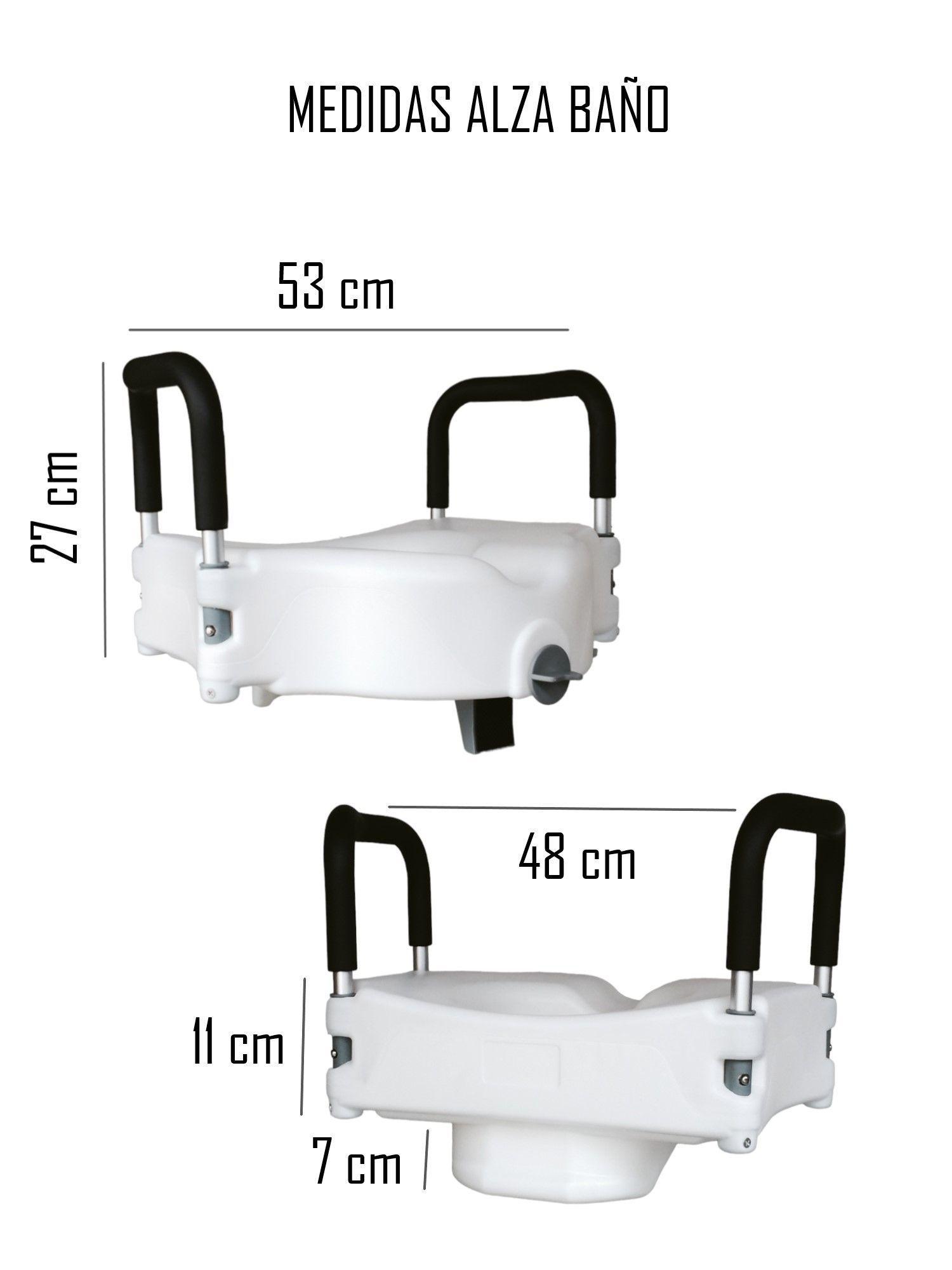 Alza Baño con apoya Brazos Desmontables Portátil-3