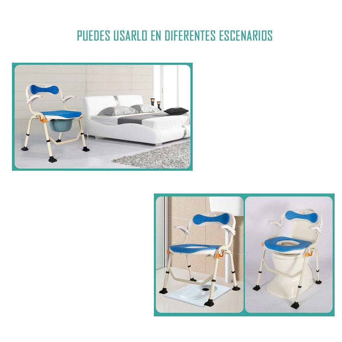 Baño Wc Portatil Multifucional 3 En 1 Altura Regulable-5