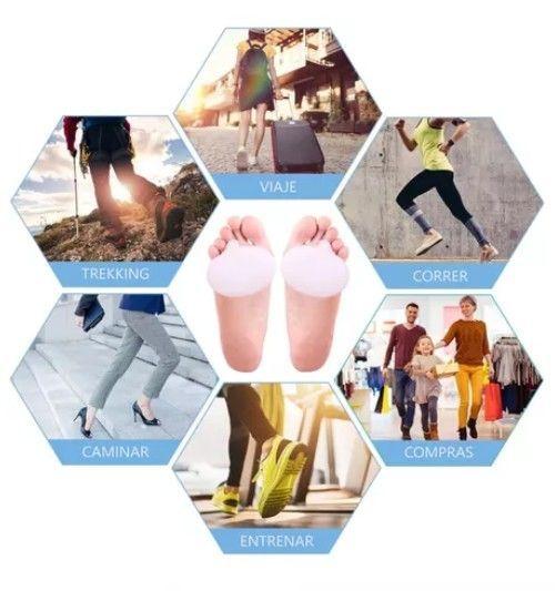 Almohadilla Plantilla De Silicona Gel Para Pie Metatarso Blanco-3