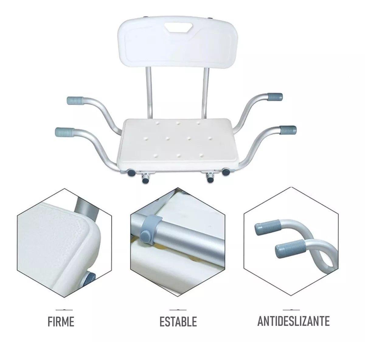 Silla De Baño Oneder Tina Baño Ducha Con Respaldo 100 Kg-2