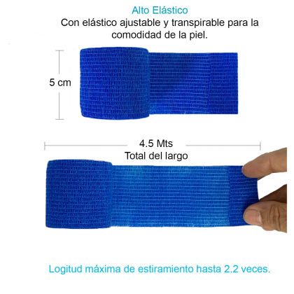 Pack 12 Venda Autoadherente Compatible Coban 5cm X 4.5mt -2
