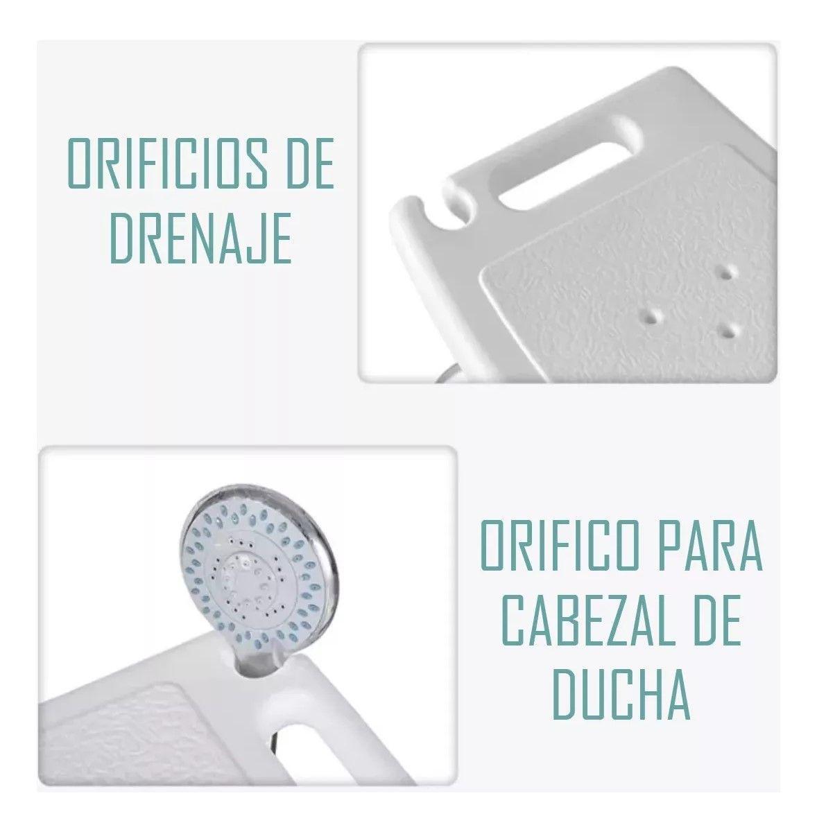 Silla Piso De Ducha Para Baño Altura Ajustable Portatil-3