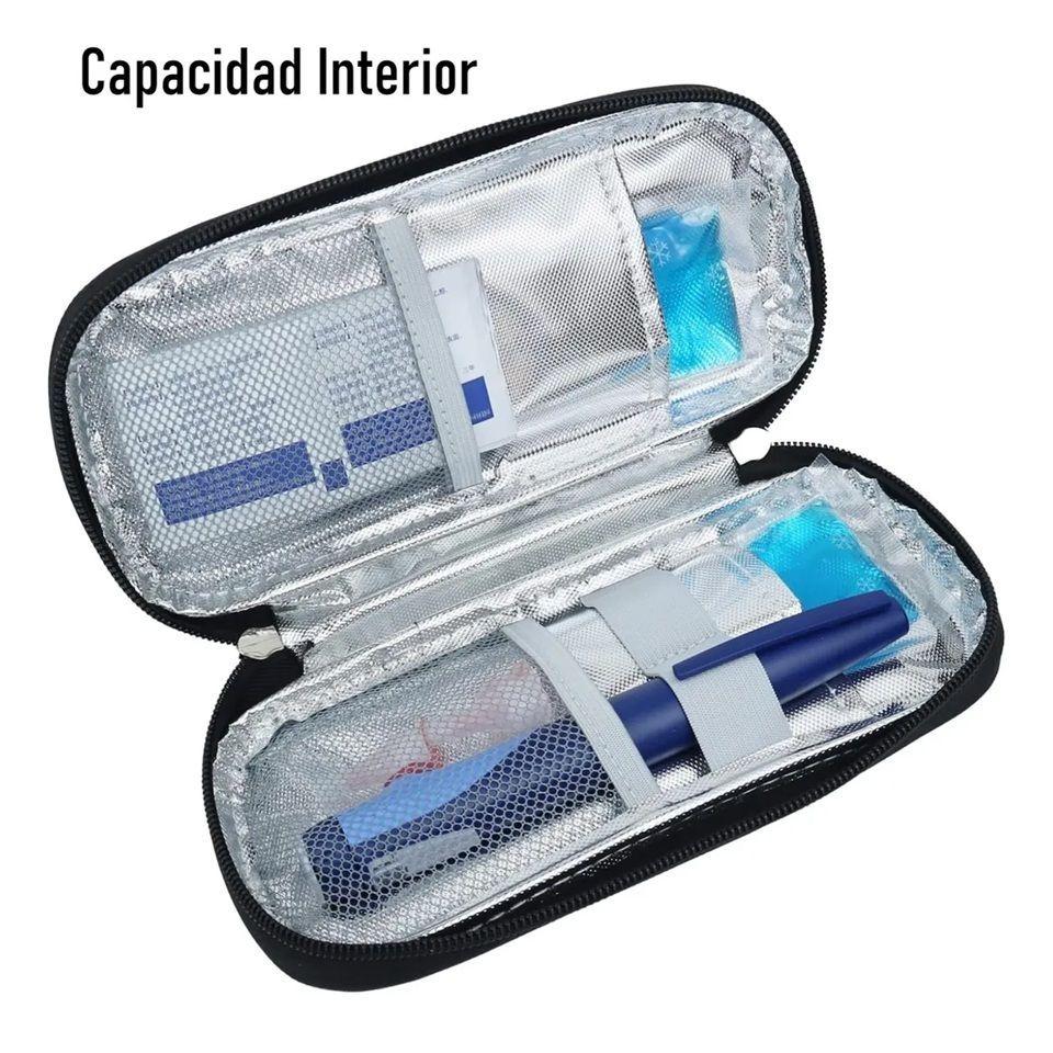 Bolso Estuche Porta Insulina Refrigerante Cooler Medicamento Rojas Rojas-4