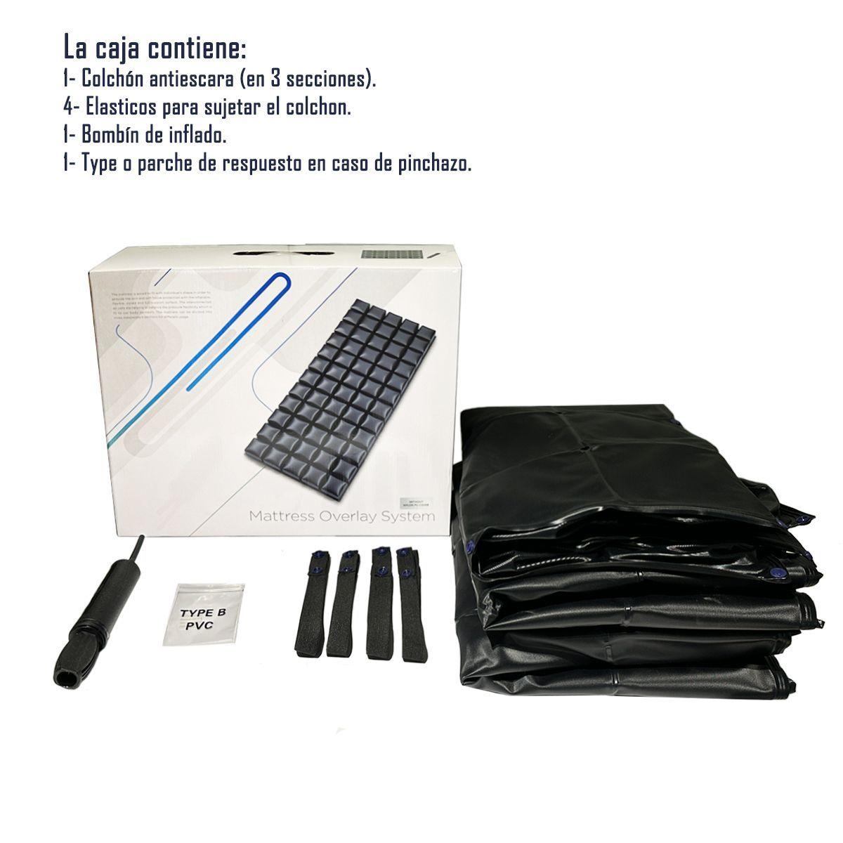 Colchon Antiescaras 3 Secciones Inflable De Flotación Seca-2