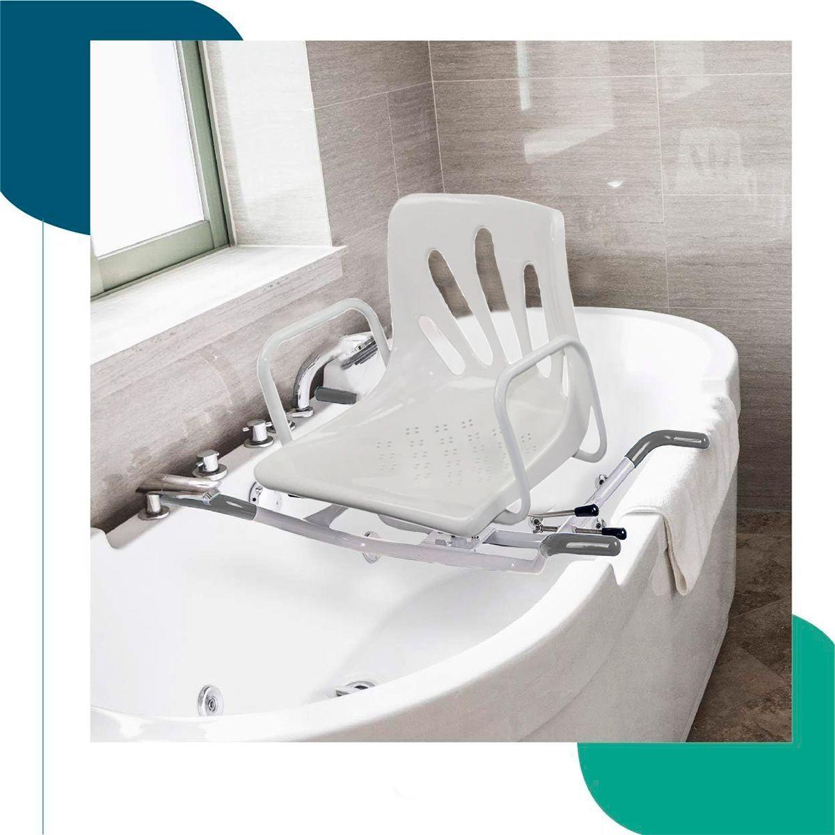 Silla De Ducha O Tina Giratoria Con Apoya Brazo-2