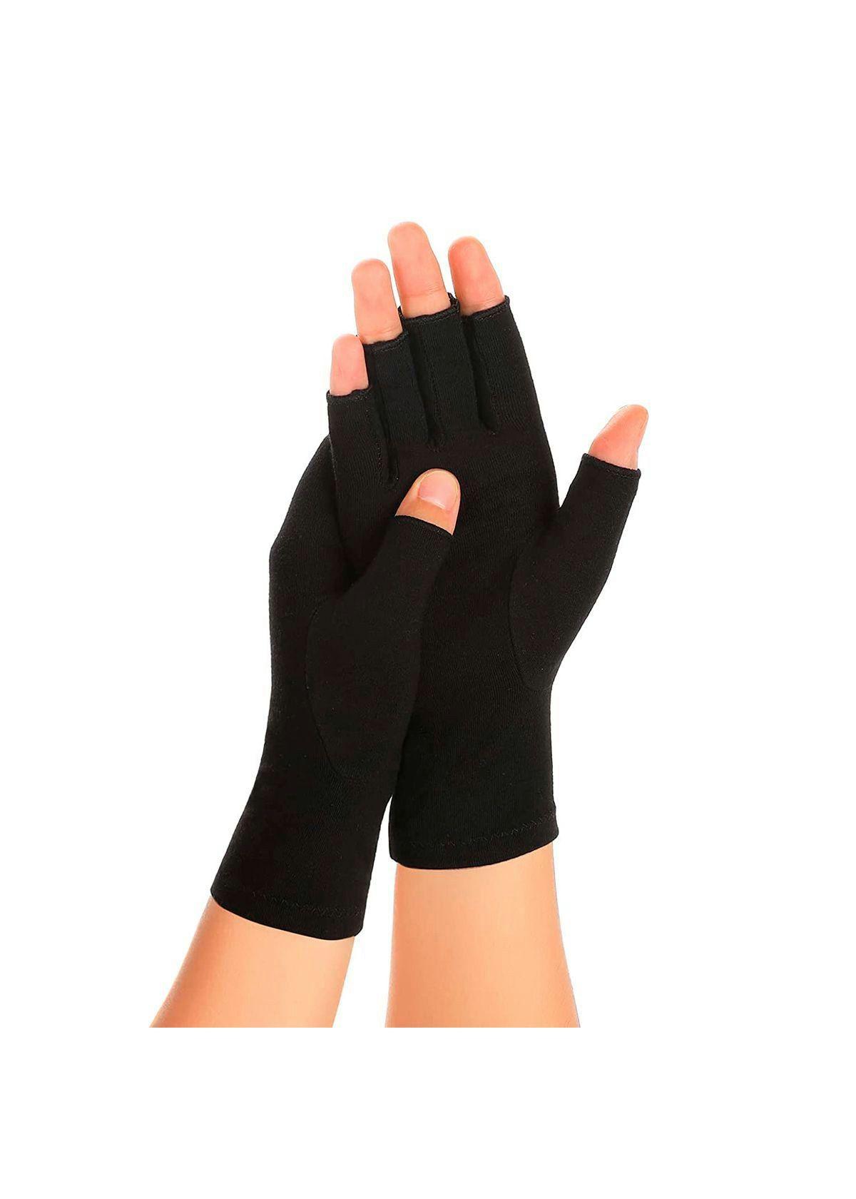 Guantes De Compresión Para Artritis Artrosis Tenditis Negro L-0