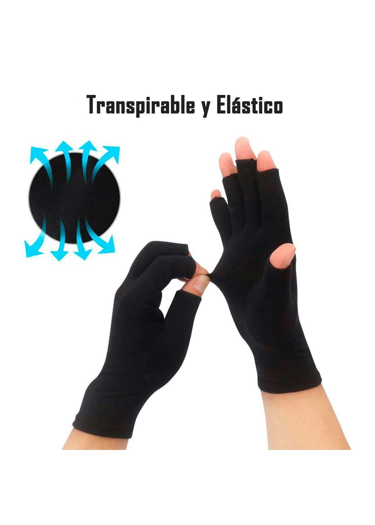 Guantes De Compresión Para Artritis Artrosis Tenditis Negro L-4