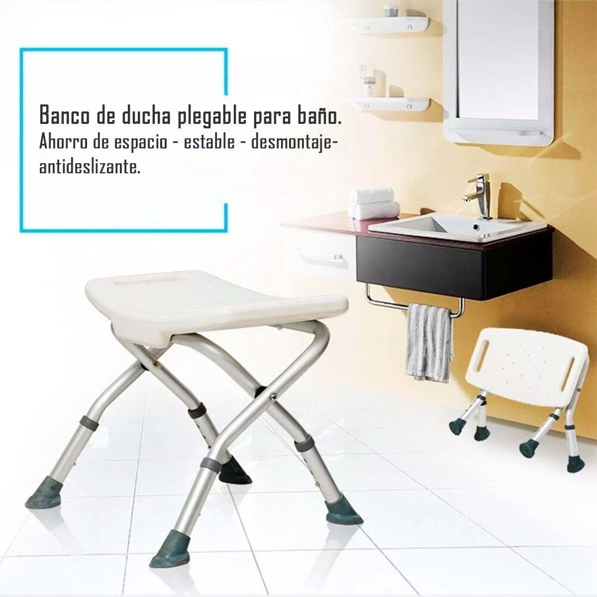 Piso O Banca De Ducha Plegable Con Altura Regulable-7
