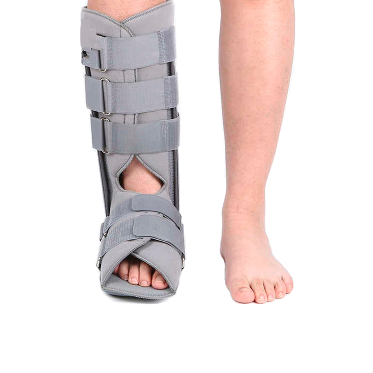 Bota Ortopedica Larga Inmovilizadora Tobillo Gris Talla L-4