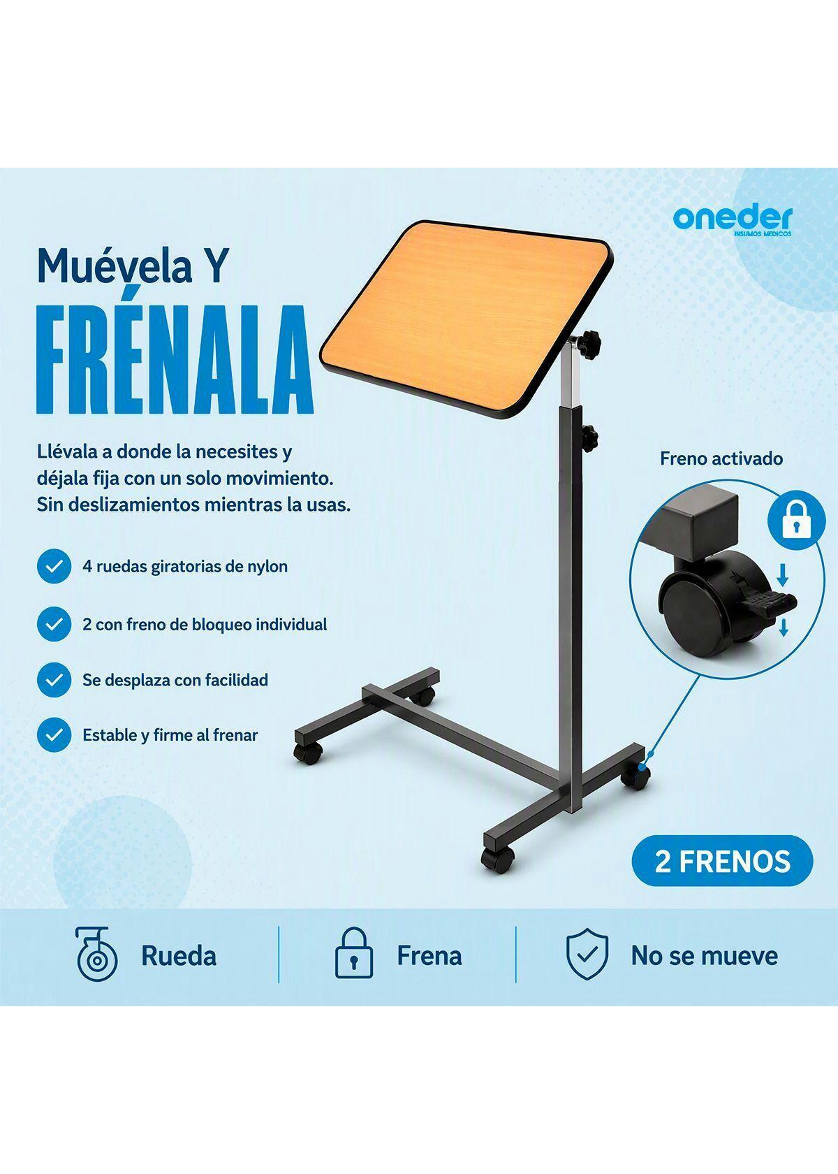 Mesa Reclinable Lateral Hospitalario Cama Altura Ajustable-3