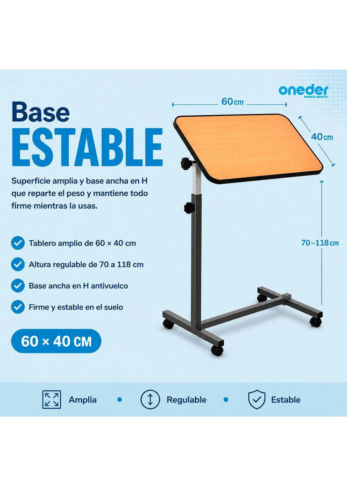 Mesa Reclinable Lateral Hospitalario Cama Altura Ajustable-8