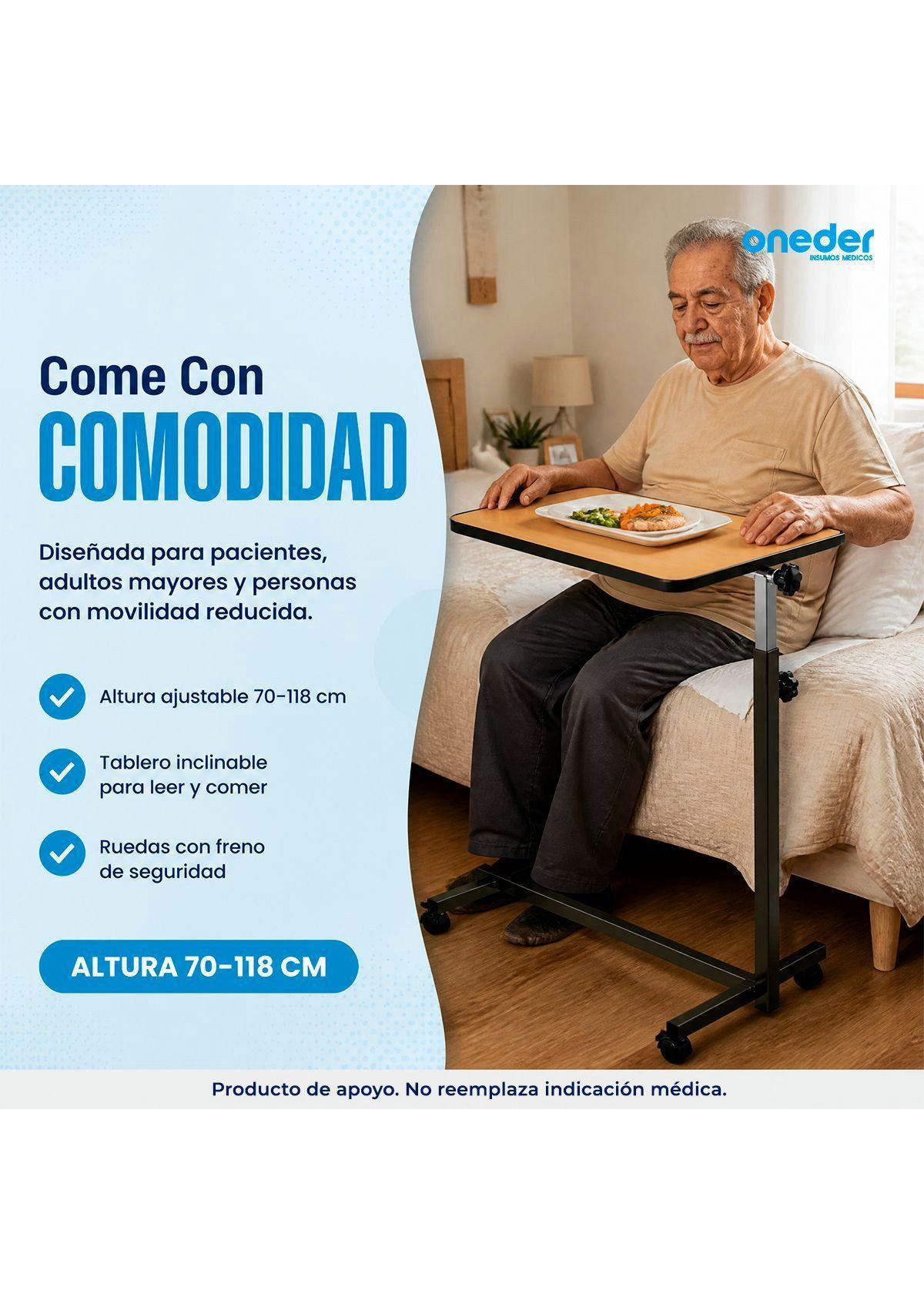 Mesa Reclinable Lateral Hospitalario Cama Altura Ajustable-9