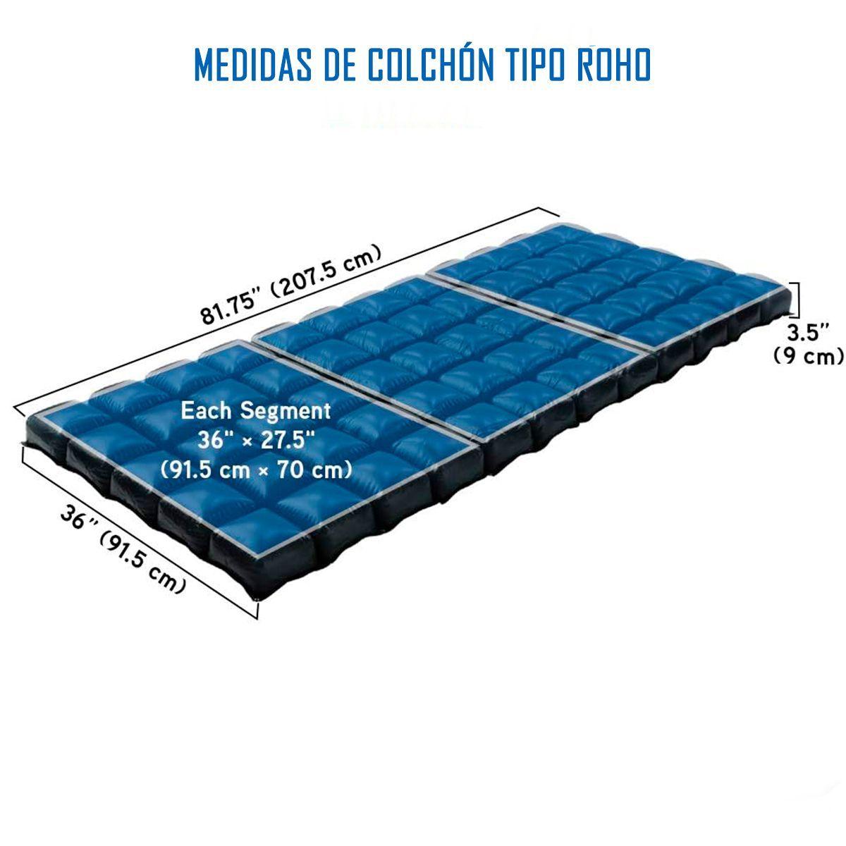 Colchón Antiescaras Con Funda 3 Secciones De Flotación Seca-1