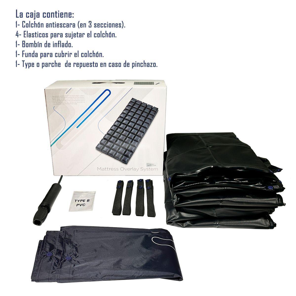 Colchón Antiescaras Con Funda 3 Secciones De Flotación Seca-4
