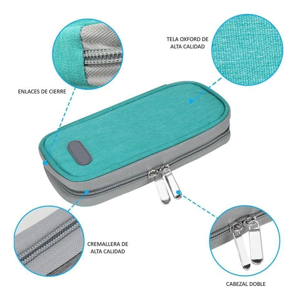 Bolso Para Viaje Estuche Cooler Porta Insulina Refrigerante Tela Verde-5