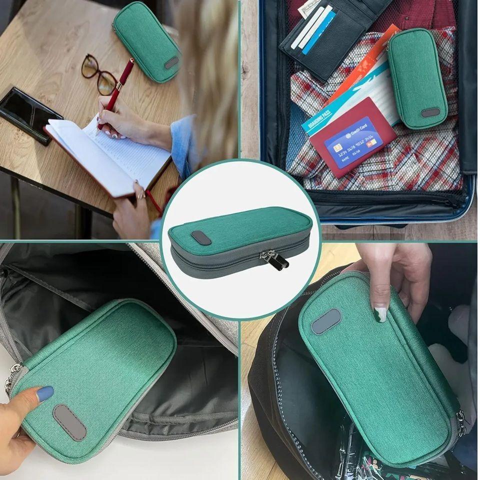 Bolso Para Viaje Estuche Cooler Porta Insulina Refrigerante Tela Verde-6