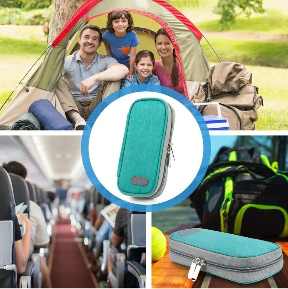Bolso Para Viaje Estuche Cooler Porta Insulina Refrigerante Tela Verde-7