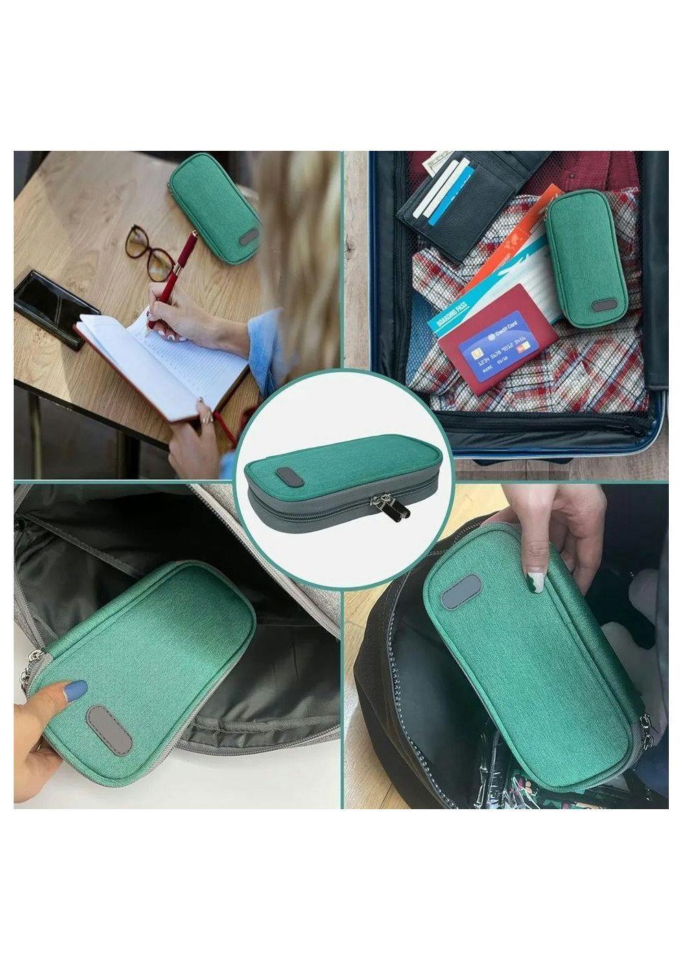 Bolso Para Viaje Estuche Cooler Porta Insulina Refrigerante Tela Verde-6