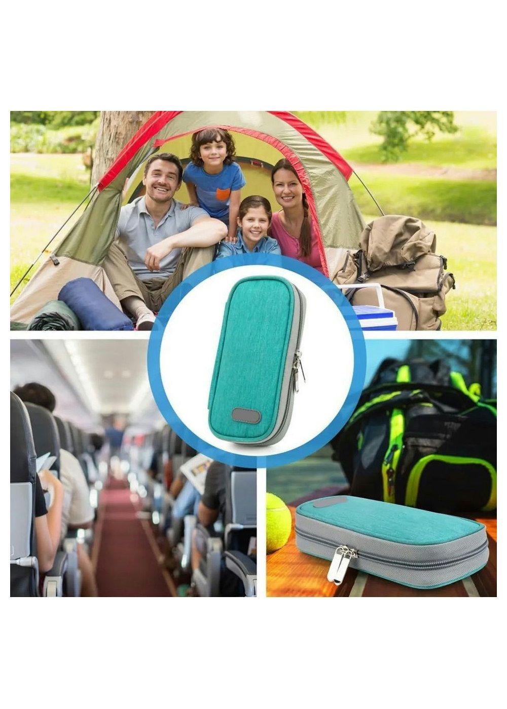 Bolso Para Viaje Estuche Cooler Porta Insulina Refrigerante Tela Verde-7