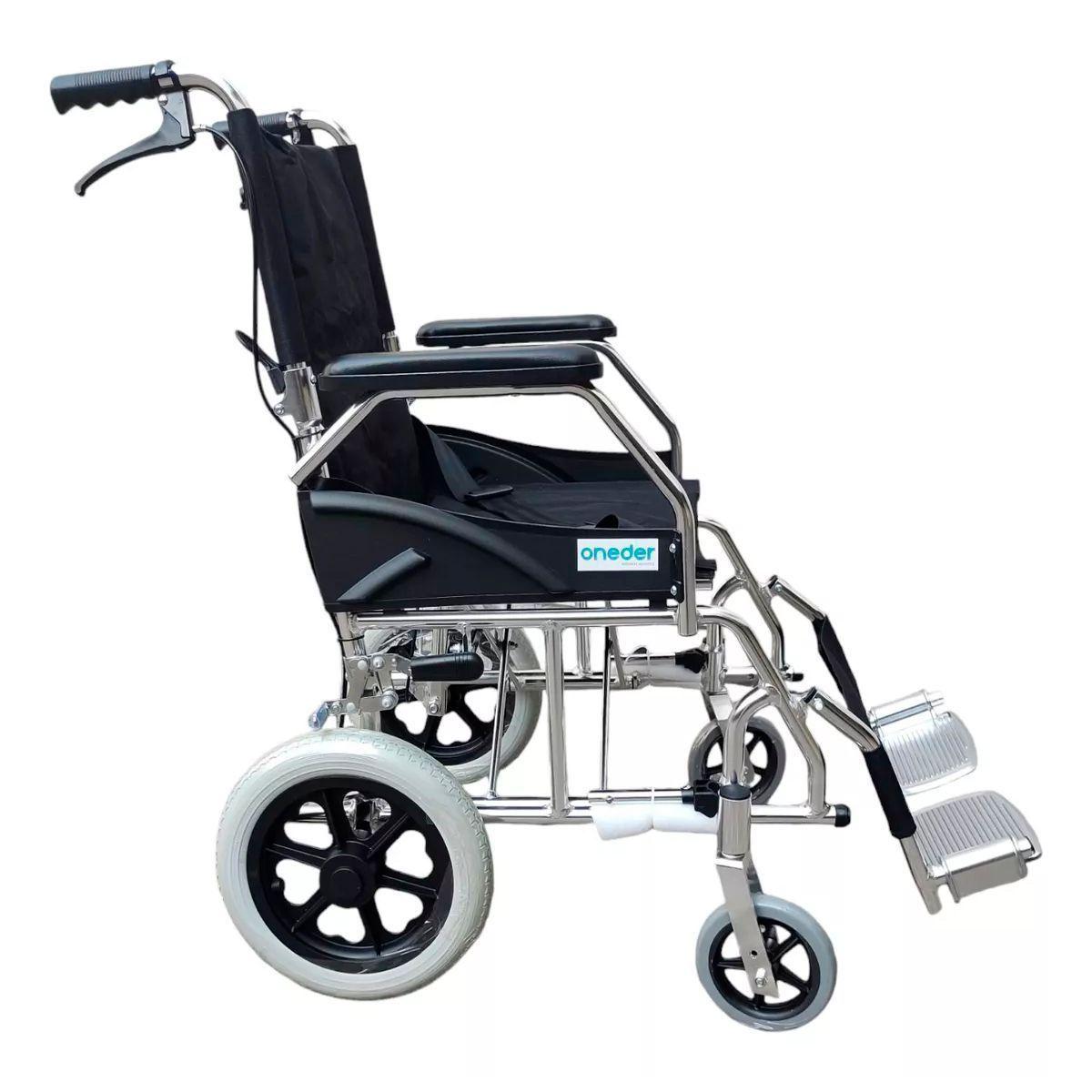 Silla De Ruedas Liviana De Paseo Aluminio Plegable Oneder-2