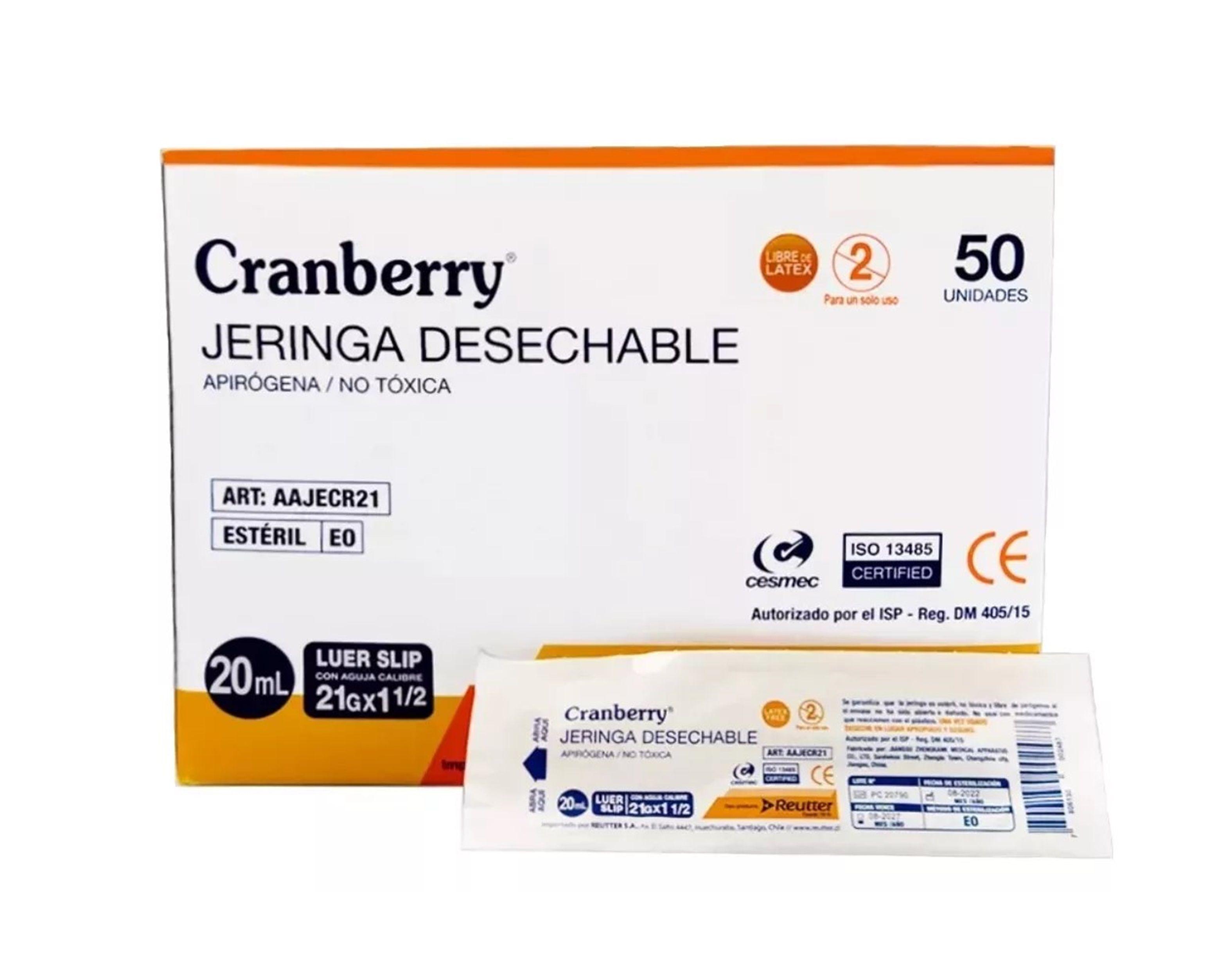 Jeringa Con Aguja Luer Slip 20ml 21gx1 1/2 - 50 Unds-2