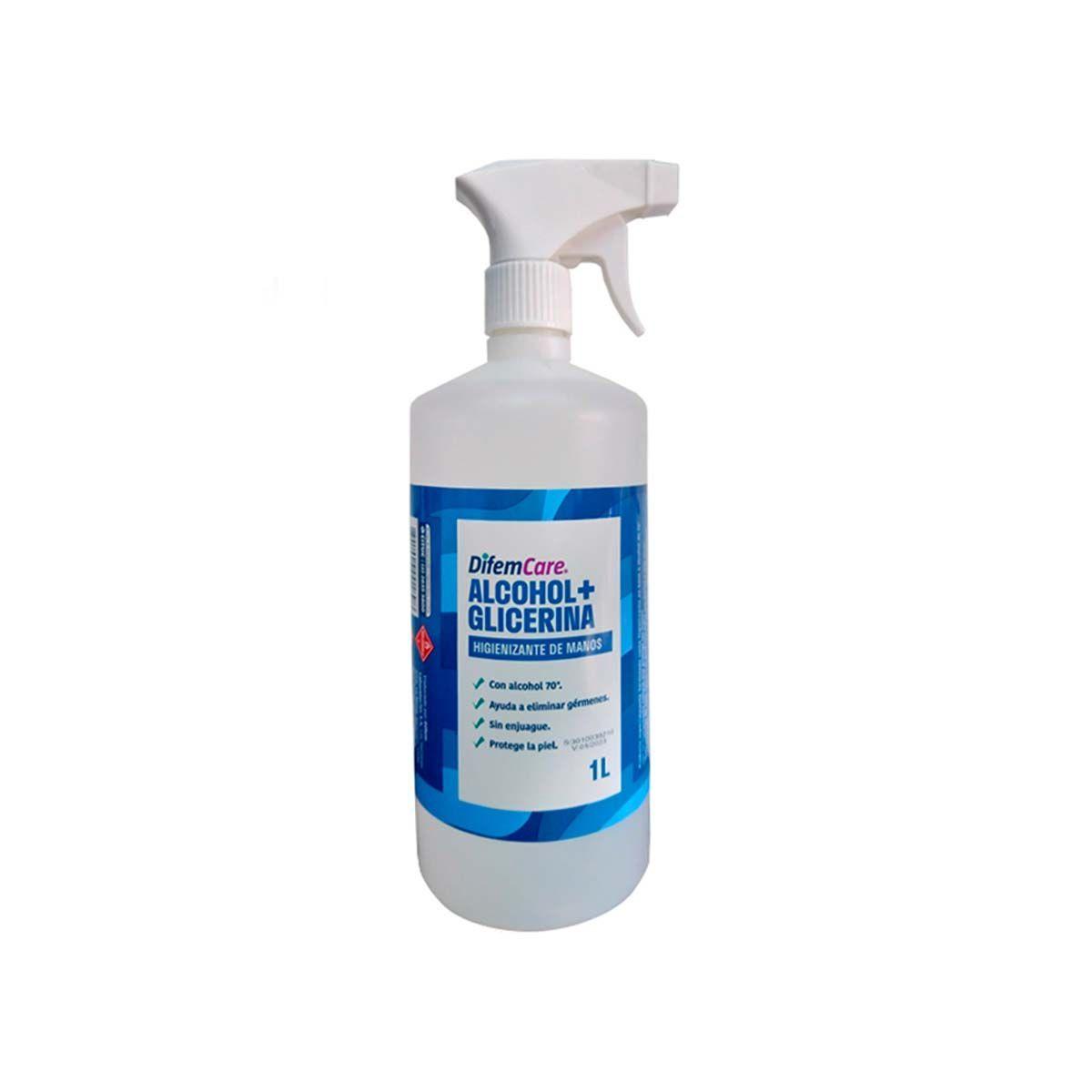 Alcohol + Glicerina Spray 70° 1.0 Lt Difem-0