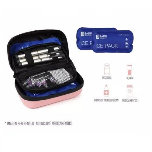 Bolso Estuche De Viaje Cooler Porta Insulina Diabéticos Oneder Rosado-3
