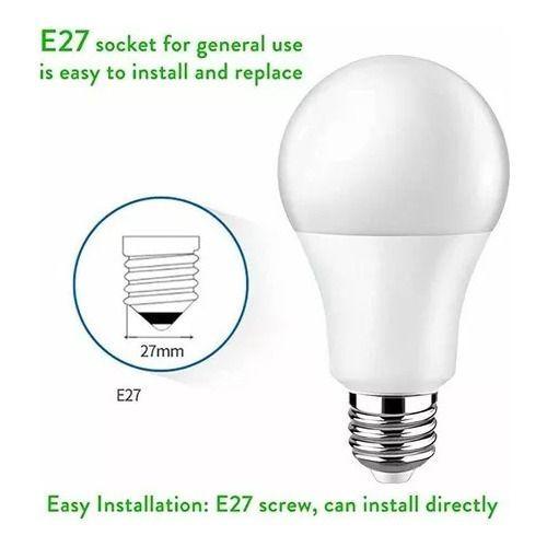 Pack X6 Ampolletas Led 15w Sec Luz Fría Blanca Rosca E27-2