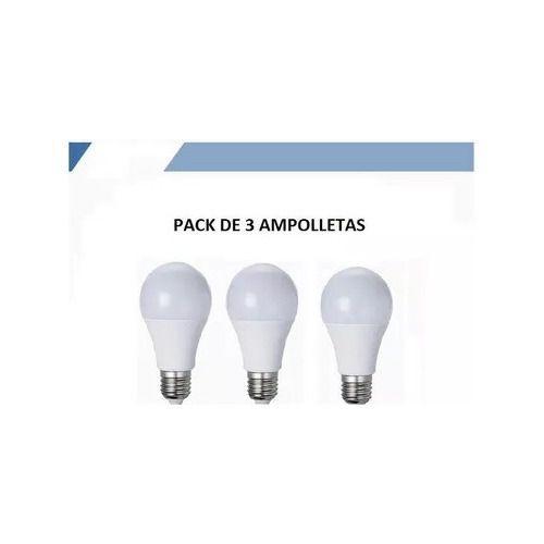 Pack X3 Ampolletas Led 12w Sec Luz Fria Blanca Rosca E27 Sec-1