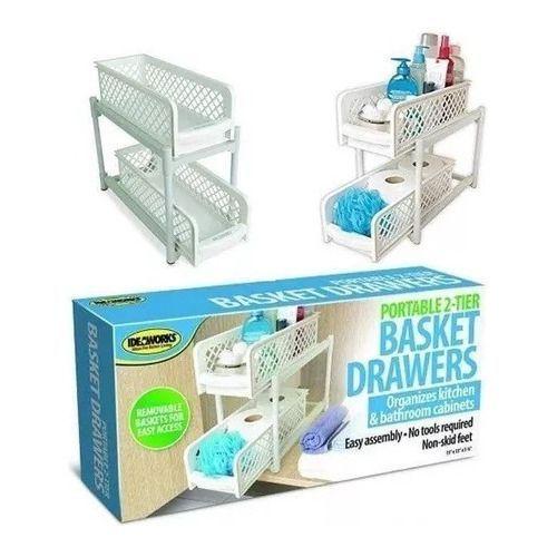 Cajas Cestas Organizadoras Dos Niveles Deslizable-2