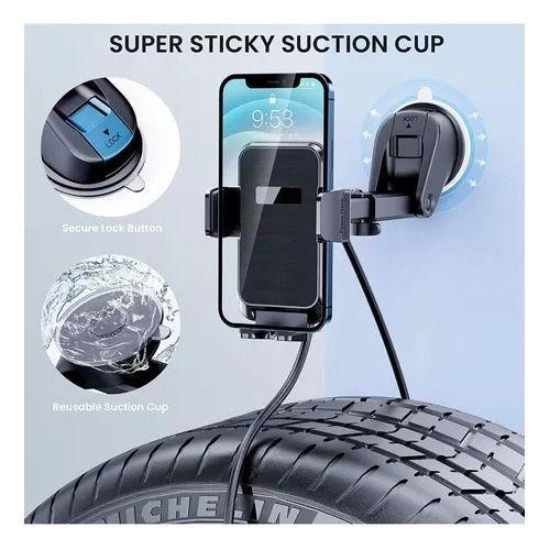 Soporte Para Coche Con Ventosa Central De Carga Inalámbrica-4