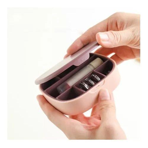 Organizador Estuche Joyas Anillos Pendientes Espejo Portátil-3