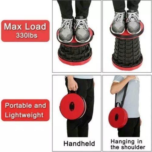 Taburete Portátil Silla Plegable Telescopico Retractil-3