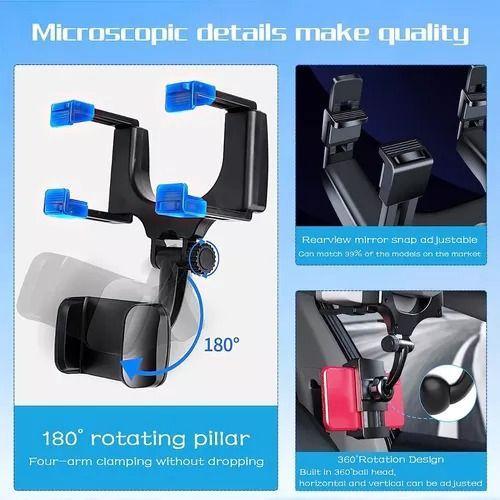 Soporte Para Teléfono Espejo Retrovisor Celular-4