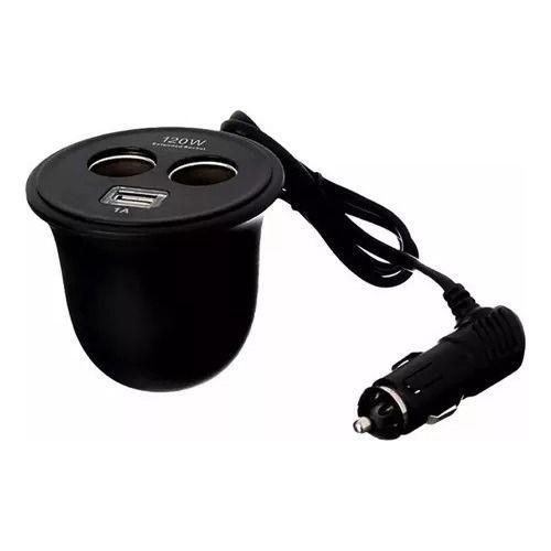 Adaptador Encendedor Auto Doble Usb Cargador 120w Portátil-1