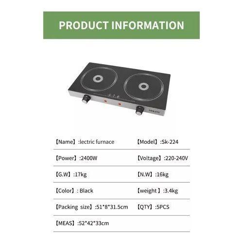 Cocinilla Estufa Eléctrica De Cocina Radiante Sokany 2400w-1