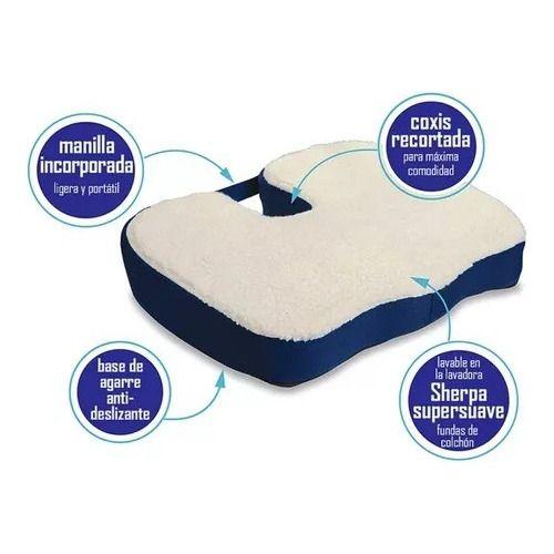 Cojín Gel Viscoelástico Para Coxis Asiento Auto Oficina-3