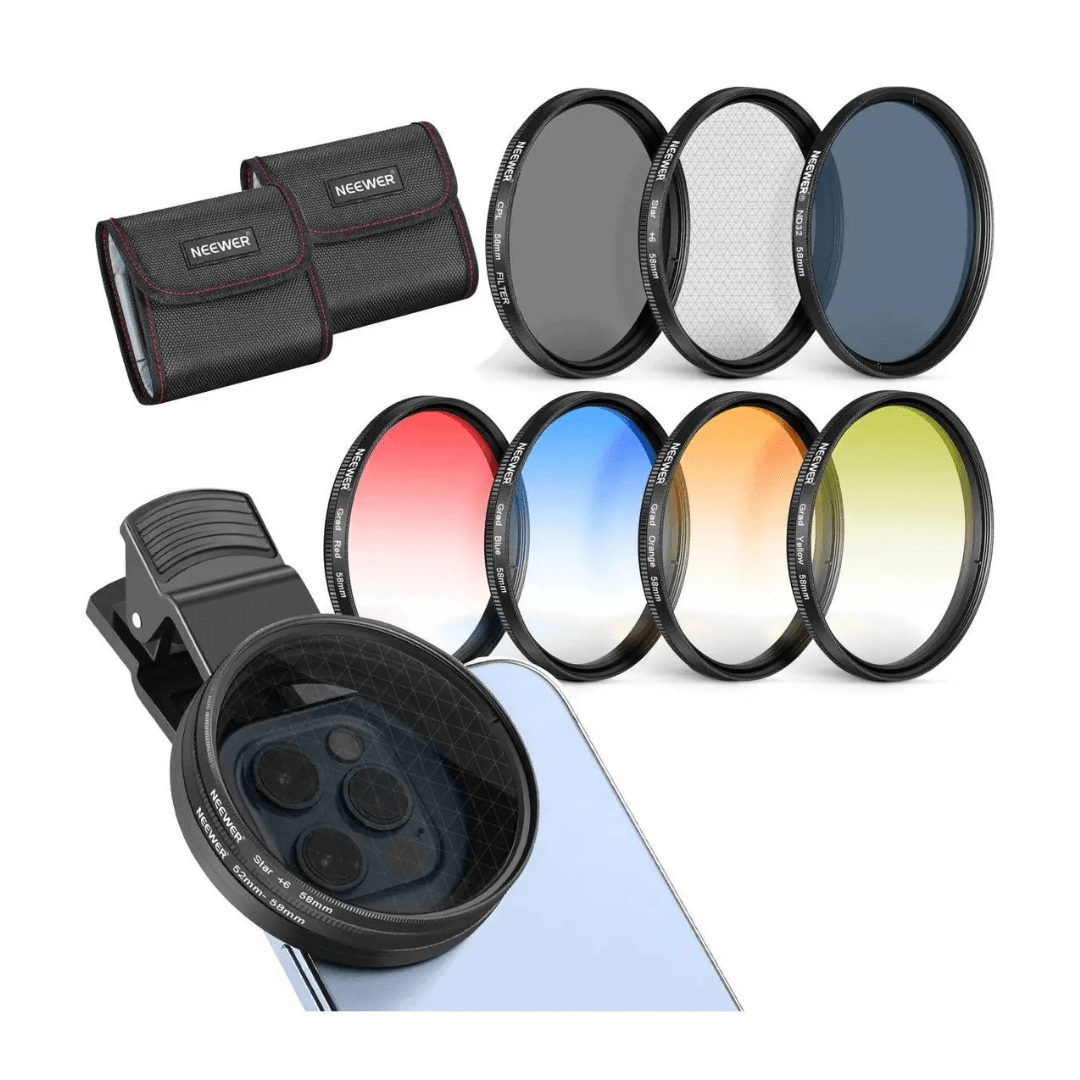 Filtros Neewer de 58 mm Cpl Nd de colores para tel fono celular y c mara-2