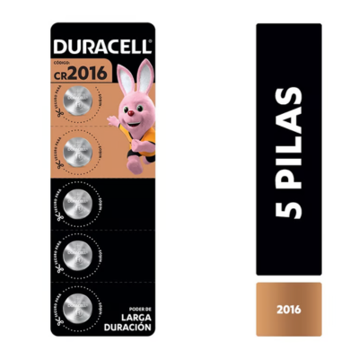 Pila Botón Duracell Cr2016 Tira X5ud-2