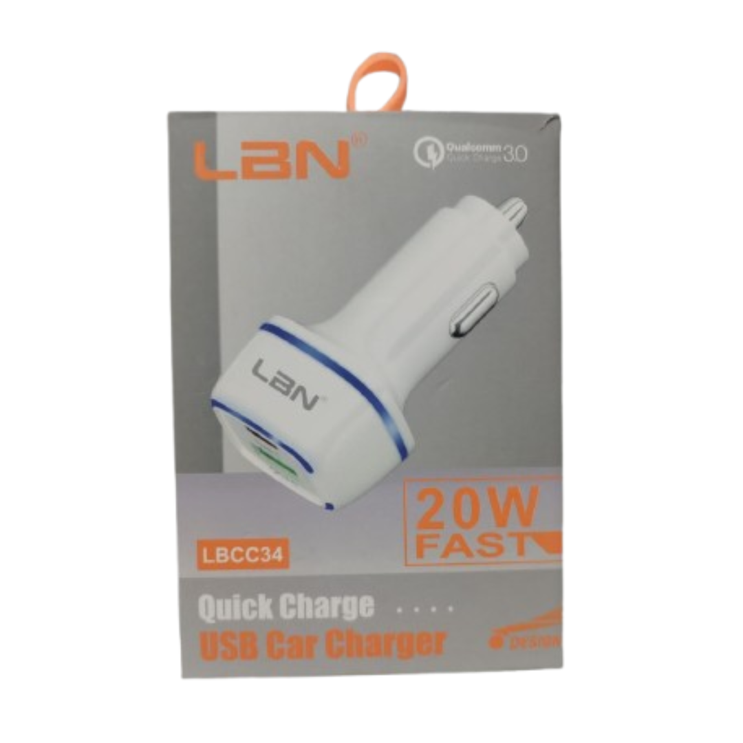 CARGADOR USB/TIPO-C PARA VEHICULOS LBN LBCC34 NEGRO-4