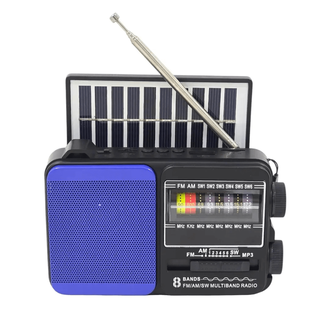 RADIO PORTATIL SOLAR TECNOLAB RADIOSAFE45 TL653BL AZUL-2
