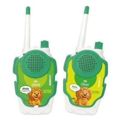 Kit 2 Radio Transmisor Walkie Talkie Niños Mlab Lil Kids Verde Claro-0