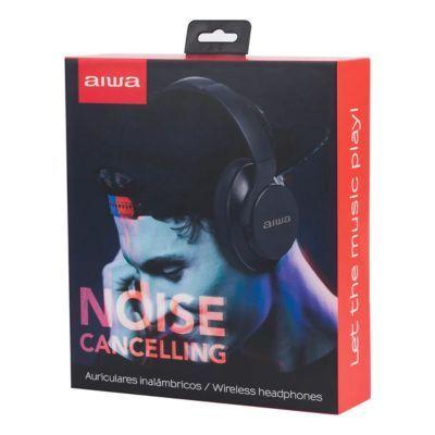 Audifonos Bluetooth Over Ear Aiwa Noise Cancelling AWKNC1090L Color Negro -4