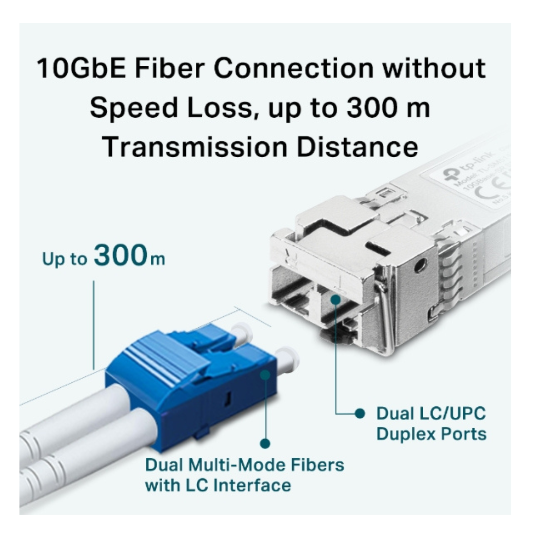 M dulo Transceptor Lc D plex Completo Tp link 10g Base sr Sfp-5
