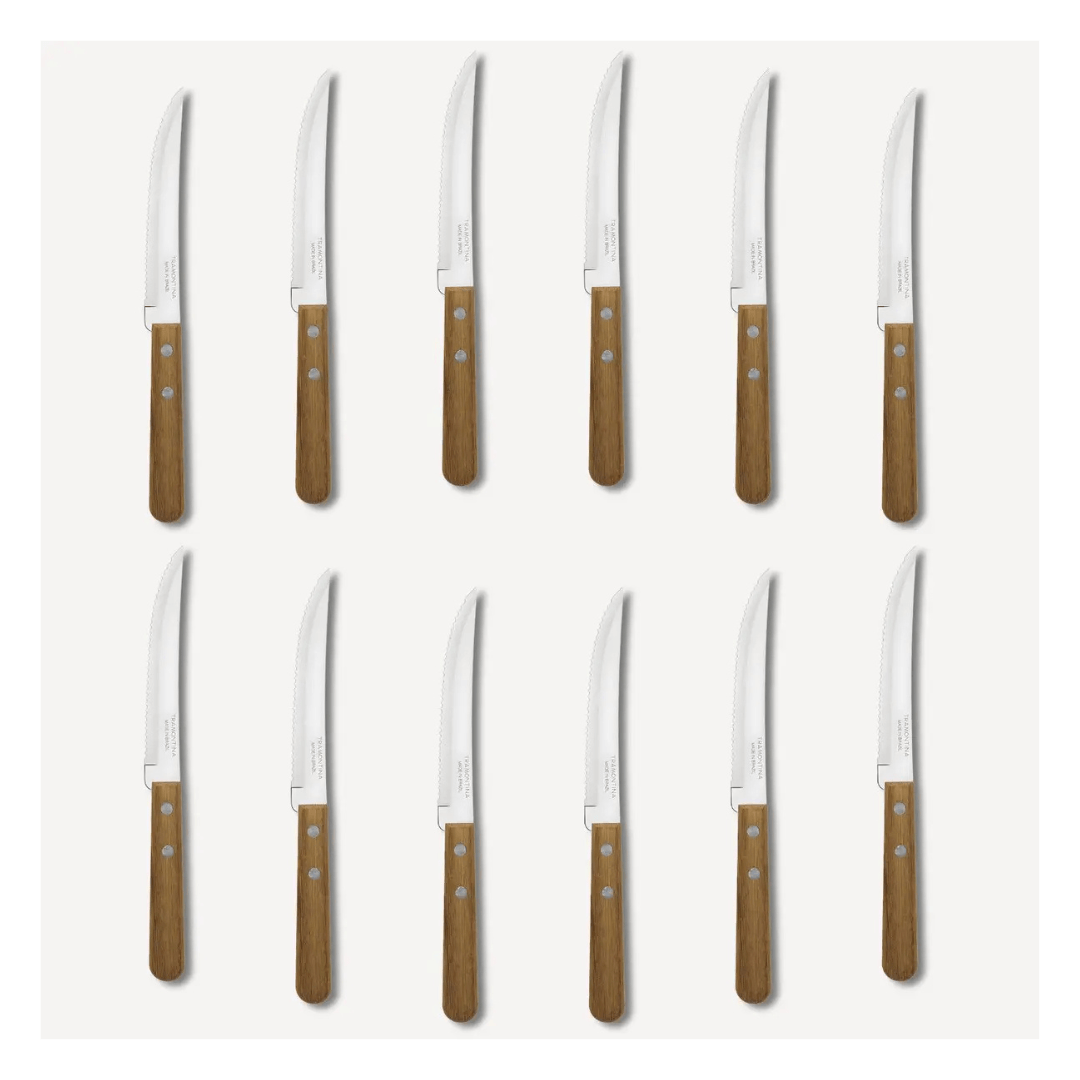 Set 12 Cuchillos Serrucho Tramontina Mesa Dynamic Cocina Marr n-2