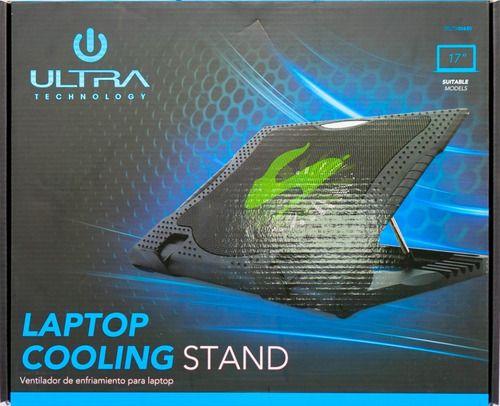 Base Ventilador Para Notebook Ultra De 10 A 17   Rejilla Met-0