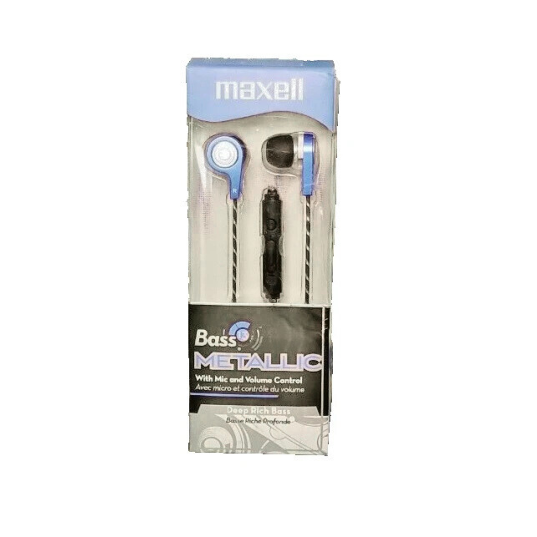 AUDIFONOS MANOS LIBRES MAXELL BASS13 METALLIC SEB-BLUE AZUL-1