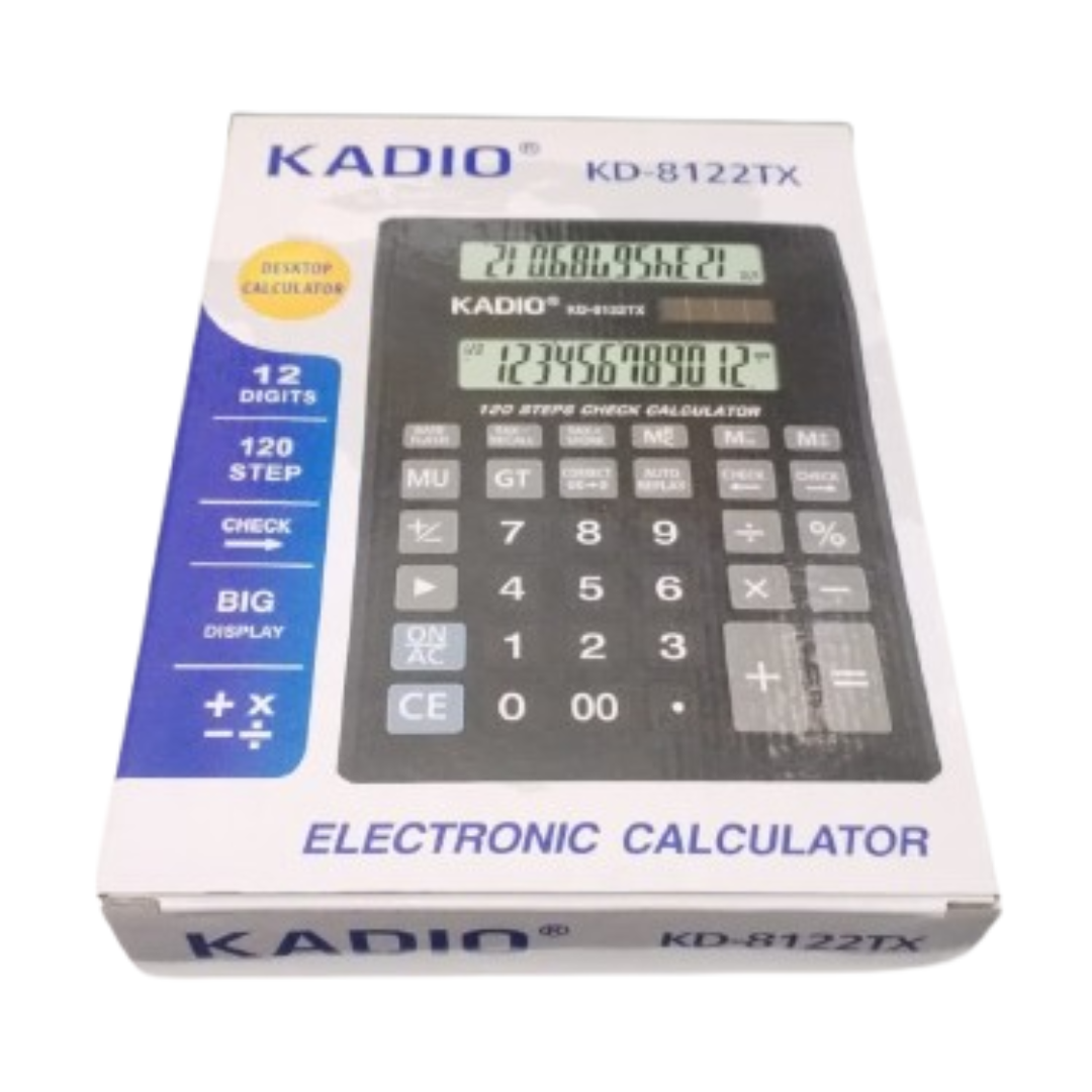 CALCULADORA ELECTRONICA KADIO KD-8122TX NEGRO-2